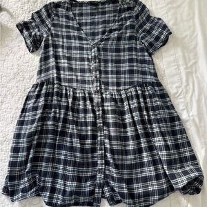 Wild Fable blue plaid babydoll dress babydoll dresss
